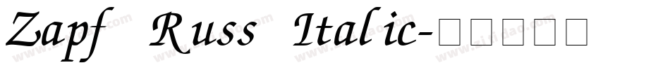 Zapf Russ Italic字体转换